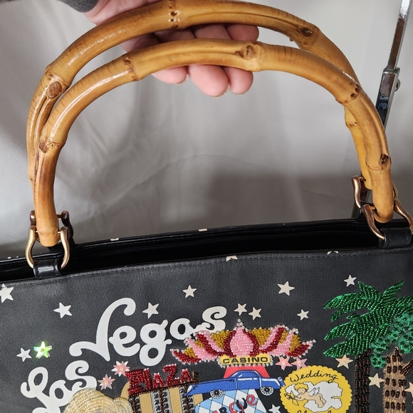 LAS VEGAS BAMBOO HANDLE TOTE - Picture 12 of 14